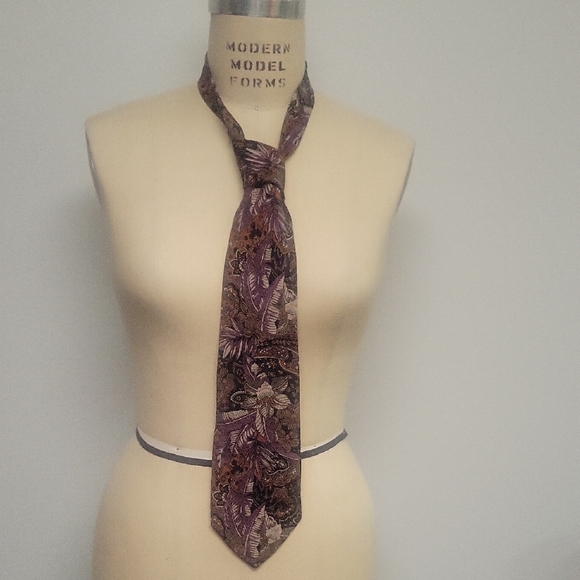 Pal Zileri Other - Pal Zileri Purple and Brown Paisley Tie